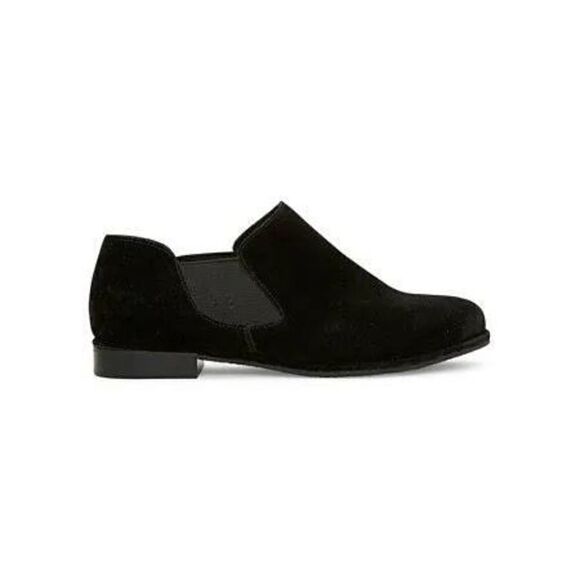 Adam Tucker Me Too York 14 Suede Slip On Booties Black 6 Medium - Picture 3 of 5